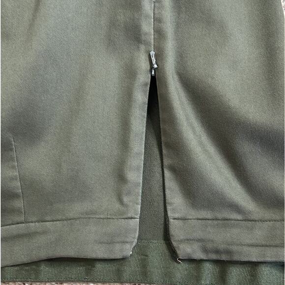 REISS HIGH-RISE WIDE-LEG  CROP OLIVE GREEN PANTS SIZE 10 - Picture 7 of 8